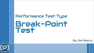 What is application break-point test in Performance Testing?