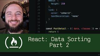 React: Data Sorting Part 2 (P5D46) - Live Coding with Jesse