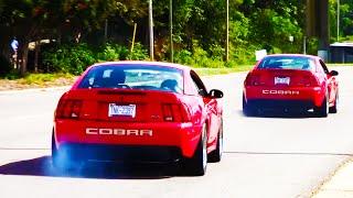 Mustangs leaving SVT Cobra Club - Parkway Ford Show 2014 (2 of 2)