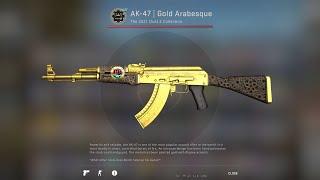 CS GO AK-47 | Gold Arabesque Unboxed