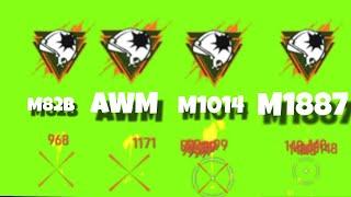 GREEN SCREEN FREEFIRE HEADSHOT LOGO, SOUND, DAMATE DIGIT - AWM | M82B | M1887 | MM1014 GREEN SCREEN