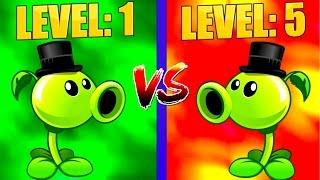 Level Compare Plants vs Zombies 2 Peashooter Level 1 VS Peashooter Level 5 Level UP