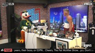 The Oregon Duck surprises Pat McAfee in-studio 