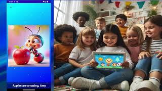 Learning Station App designed with AI for children to help them with better reading comprehension