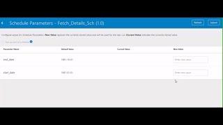 Schedule Parameters In Oracle Integration Cloud | Parameters For Schedule Integrations