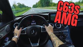 Mercedes C63S AMG (581PS) POV DRIVE auf der AUTOBAHN