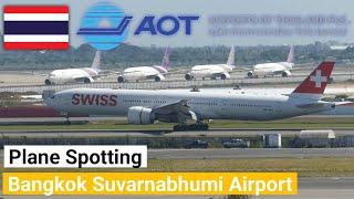 Bangkok Suvarnabhumi Airport | 46 Planes In 17 Min | Plane Spotting
