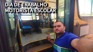 Minha rotina trabalhando como motorista de ônibus escolar . parte 1!