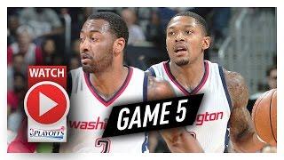 John Wall & Bradley Beal Full Game 5 Highlights vs Hawks 2017 Playoffs - TOO STRONG!