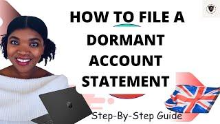 How to file your company's dormant account statement on UK Companies House ; step by step guide