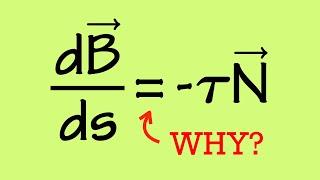 Why is dB/ds a scalar multiple of N? How to get the definition of the torsion? Calculus 3