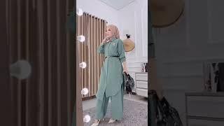 New Set Long Tunik Sabrina || Setelan Baju  Tunik Dan Celana Wanita Ready Ukuran Jumbo#shortsvideo