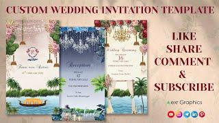 Wedding invitation video template | custom wedding invitation video | Digital  card | Aexr graphics
