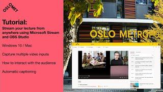 How to stream your lectures with OBS Studio and Microsoft Stream