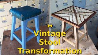 Vintage stool transformation