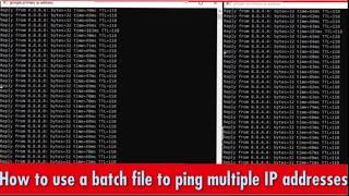 How to use a batch file to ping multiple IP addresses