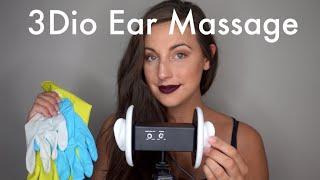 ASMR 3Dio Ear Massage | Ear Tapping | Cupping | Gloves | Lotion | Close Whispers