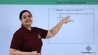 Class 12th – Law of Utility Analysis | Economics | Tutorials Point