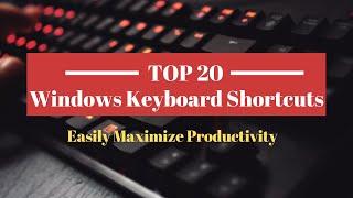 TOP 20 Windows Keyboard Shortcuts To Navigate Without A Mouse | Windows Shortcut Keys