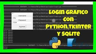 Login Grafico Hecho Con Python, Tkinter, Sqlite Part 1 #pythontutorial #sqlite #tk