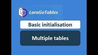 Multiple tables/Basic initialisation (Datatables + Laravel 2022)