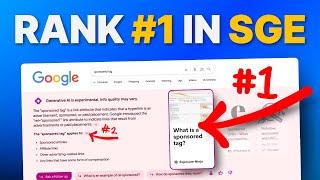 How to Rank in Google SGE (Search Generative Experience)