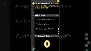 HTML Quiz 01: Date Tag in #html #shorts #webdevelopment