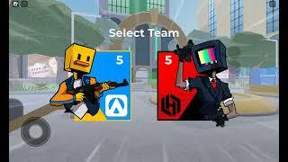 playing aimblox with my brother the pink amongus