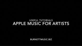 Useful Tutorials: Apple Music For Artists