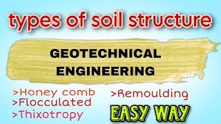 Types of soil structure, (Geotechnical engineering) #civilengineering