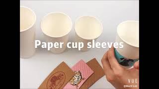 disposable kraft paper cup sleeve for coffee cups