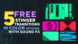 5 FREE Stream Stinger Transitions for OBS studio and Streamlabs OBS | w/ Sound Fx