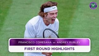 Sixth seed SHOCKED! | Andrey Rublev vs Francisco Comesana | Highlights | Wimbledon 2024