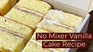 FLUFFY VANILLA SPONGE CAKE RECIPE WITHOUT A MIXER