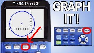 How to Graph a Circle Given Center and Radius TI 84 Plus CE