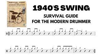 1940's Swing Drum Chart - Sight Reading Practice