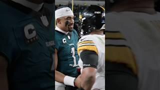 Jalen Hurts and Russell Wilson shared a moment after Eagles-Steelers 