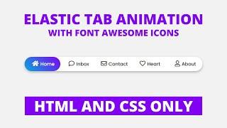 Elastic Tab Animation using only HTML & CSS