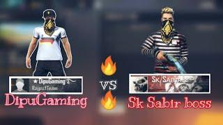 Sk sabir boss vs Dipu Gaming.1v1 class squad bermumda custom match op gameplay,@sk sabir boss(d)