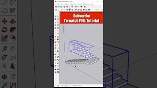 Staircase In 20 Seconds In SketchUp 🪜 #shorts #sketchup #sketchuptutorial #sketchuponline #stairs