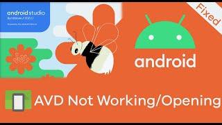 Android Studio BumbleBee FIX - AVD not Opening in Android Studio BumbleBee 2021.1.1