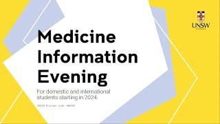UNSW Medicine Information Evening 2023