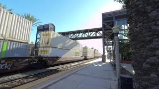 VR180 - BNSF Intermodal Freight Train Westbound in Fullerton CA - July 17th 2020 (2/3)