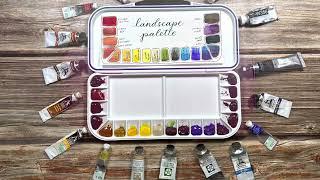 Setting Up a Watercolor Palette for Painting Landscapes