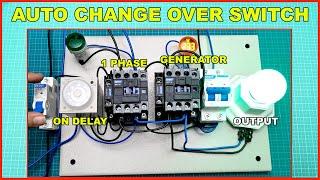 AUTOMATIC CHANGE OVER SWITCH FOR GENERATOR AND TIMER ON DELAY