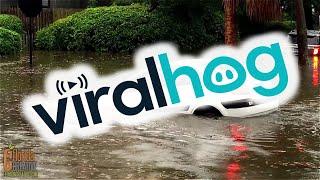 Car Floats Though Flood || ViralHog