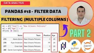 PYTHON PANDAS TUTORIAL #18 -  FILTERING DATA WITH TWO OR MORE COLUMNS