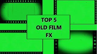 BEST 5 Old Film Effect Overlays Green Screen By Jelly Motion