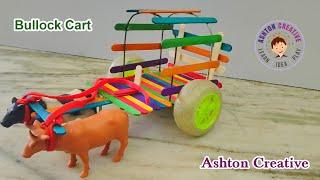 How to Make Bullock Cart I ice Cream Stick Bullock Cart I DIY I School Project I Ashton Creative