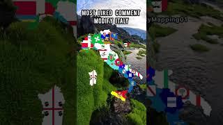 Most liked comment modify Italy #shorts #italy #mapping #map #subscribe #fyp #viral #fyp